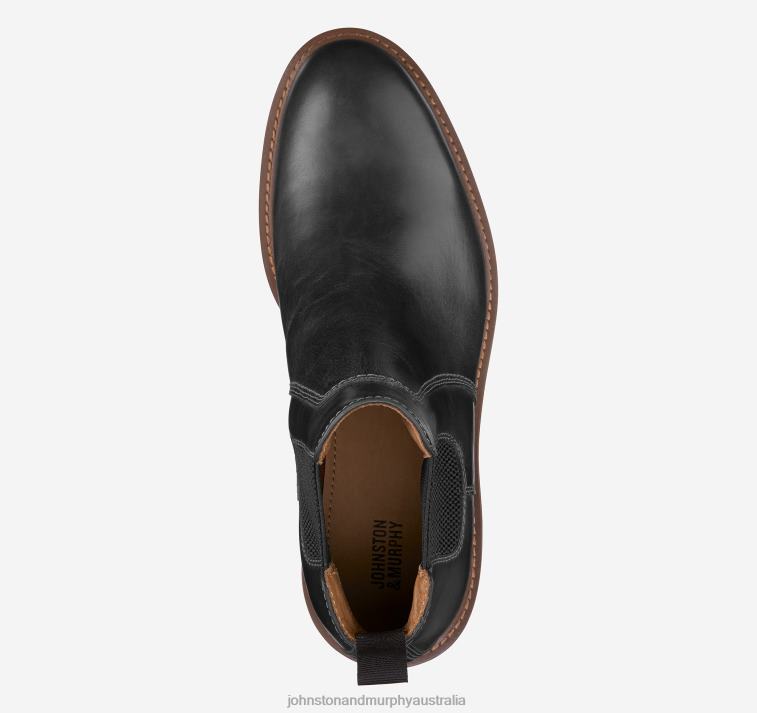 Shoes Charcoal Full Grain XB6RX335 Johnston & Murphy Men Barrett Chelsea Boot - Image 2