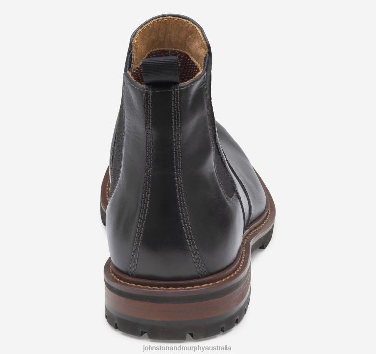 Shoes Charcoal Full Grain XB6RX335 Johnston & Murphy Men Barrett Chelsea Boot - Image 3