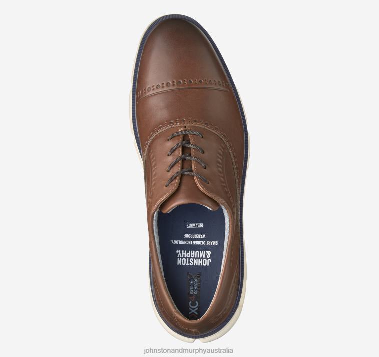 Shoes Cognac Full Grain XB6RX324 Johnston & Murphy Men XC4 Tanner Cap Toe - Image 2