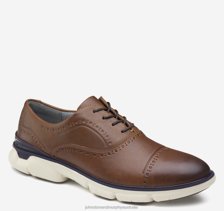Shoes Cognac Full Grain XB6RX324 Johnston & Murphy Men XC4 Tanner Cap Toe - Image 1