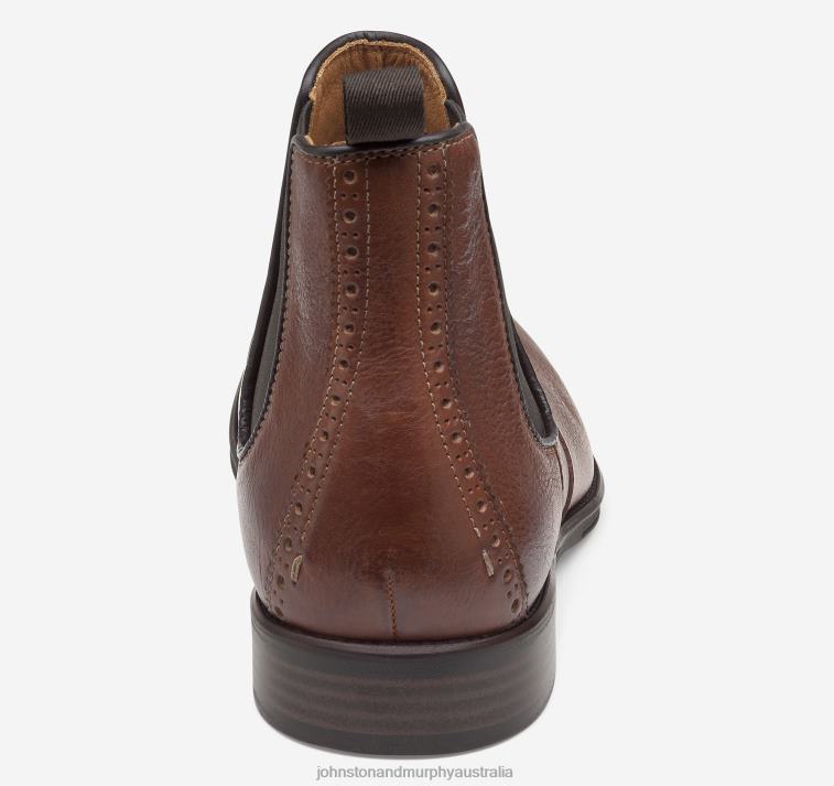 Shoes Cognac Full Grain XB6RX367 Johnston & Murphy Men Henrick Chelsea Boot - Image 3
