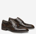 Shoes Cognac Italian Calfskin XB6RX322 Johnston & Murphy Men Flynn Cap Toe