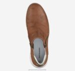 Shoes Cognac Italian Washed Sheepskin XB6RX1228 Johnston & Murphy Women Emery Zip Bootie - Image 4