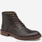 Shoes Dark Brown Full Grain XB6RX336 Johnston & Murphy Men Barrett Plain Toe Boot