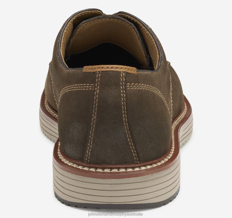 Shoes Dark Brown Nubuck XB6RX97 Johnston & Murphy Men Upton Plain Toe - Image 3