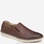 Shoes Dark Brown Tumbled Full Grain XB6RX74 Johnston & Murphy Men McGuffey Slip-On