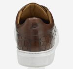 Shoes Dark Tan Croc-Embossed Italian Calfskin XB6RX386 Johnston & Murphy Unisex Jake Lace-To-Toe - Image 3