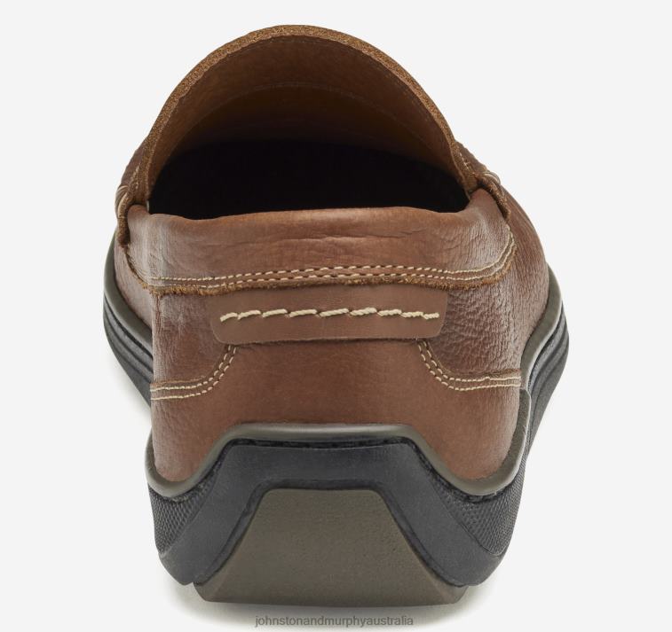 Shoes Dark Tan Full Grain XB6RX99 Johnston & Murphy Men Emmett Penny - Image 3
