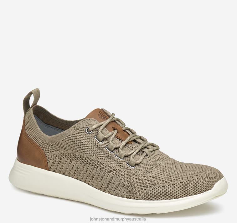 Shoes Dark Taupe Knit XB6RX11 Johnston & Murphy Men Amherst Knit U-Throat - Image 1