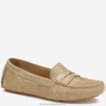 Shoes Gold Metallic Kid Suede XB6RX1271 Johnston & Murphy Women Maggie Penny