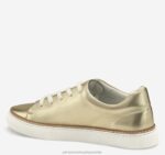 Shoes Gold Metallic Sheepskin XB6RX1257 Johnston & Murphy Women Callie Lace-to-Toe - Image 2