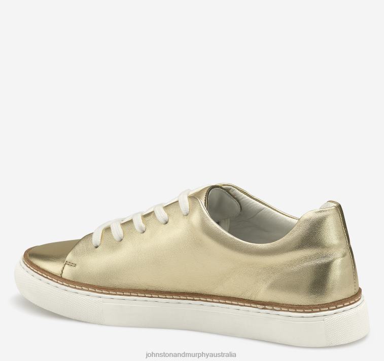 Shoes Gold Metallic Sheepskin XB6RX1257 Johnston & Murphy Women Callie Lace-to-Toe - Image 2