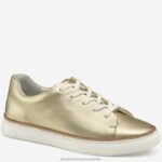 Shoes Gold Metallic Sheepskin XB6RX1257 Johnston & Murphy Women Callie Lace-to-Toe