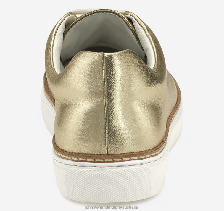Shoes Gold Metallic Sheepskin XB6RX1257 Johnston & Murphy Women Callie Lace-to-Toe - Image 3