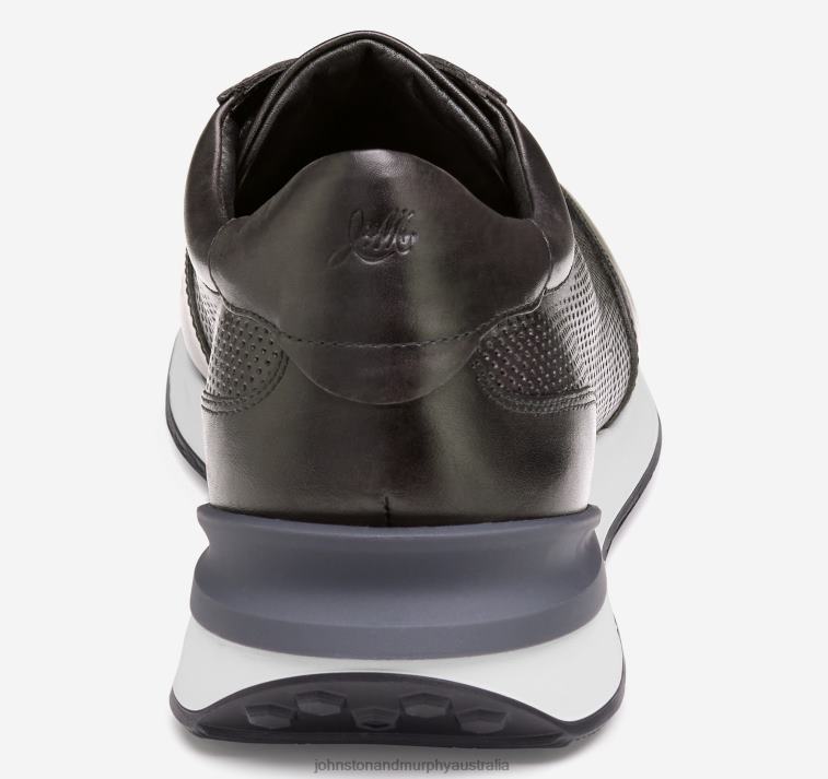 Shoes Graphite Italian Calfskin XB6RX355 Johnston & Murphy Men Briggs Perfed U-Throat - Image 3