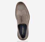 Shoes Gray Italian Suede XB6RX379 Johnston & Murphy Men Jameson Longwing - Image 2
