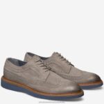 Shoes Gray Italian Suede XB6RX379 Johnston & Murphy Men Jameson Longwing