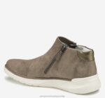 Shoes Gray Italian Washed Sheepskin XB6RX1260 Johnston & Murphy Women Emery Zip Bootie - Image 2