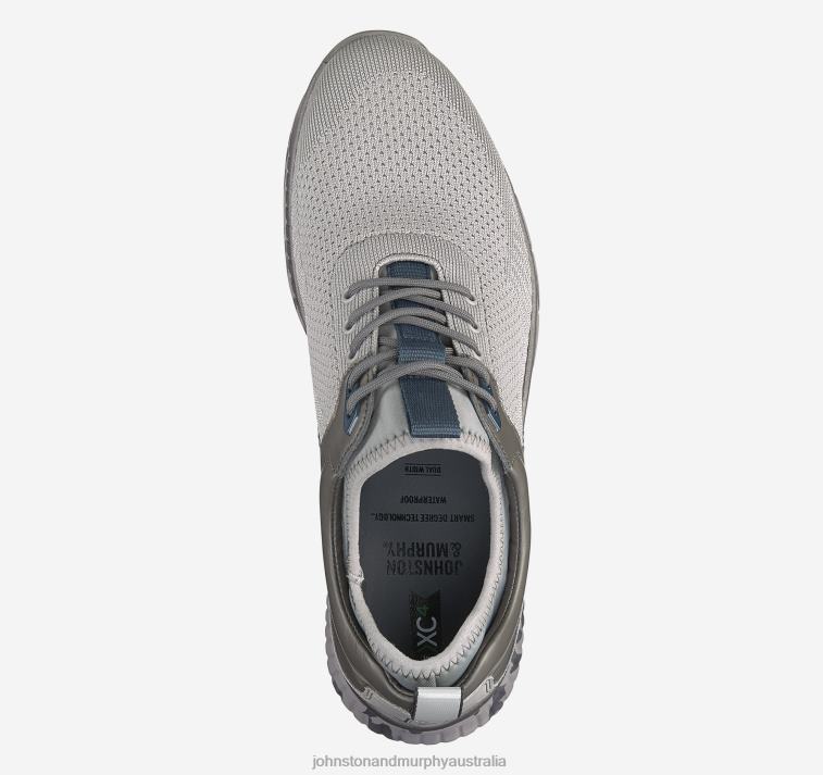 Shoes Gray Knit XB6RX122 Johnston & Murphy Men XC4 H2-Sport Hybrid Knit U-Throat - Image 2
