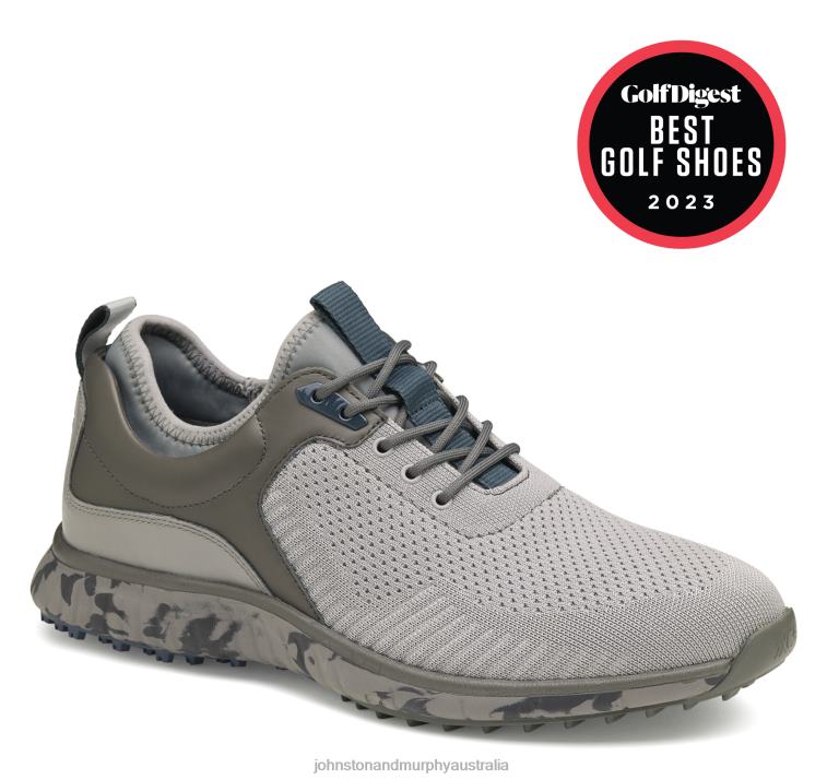 Shoes Gray Knit XB6RX122 Johnston & Murphy Men XC4 H2-Sport Hybrid Knit U-Throat - Image 1