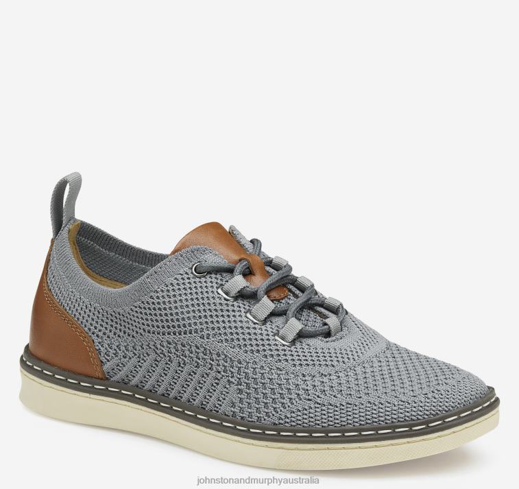 Shoes Gray Knit XB6RX1344 Johnston & Murphy Boy Little Kid McGuffey Knit U-Throat - Image 5