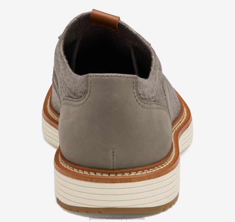 Shoes Gray Knit XB6RX161 Johnston & Murphy Men Upton Knit Plain Toe - Image 3
