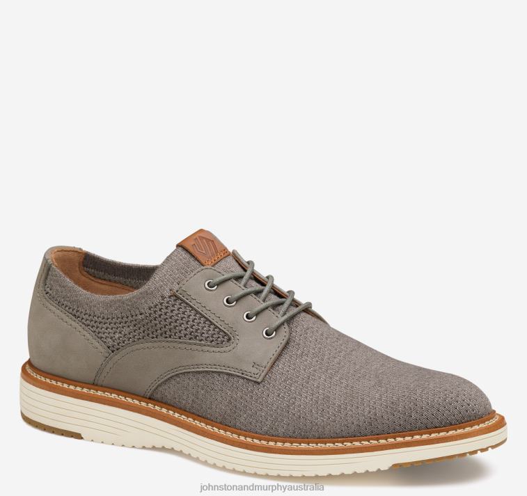 Shoes Gray Knit XB6RX161 Johnston & Murphy Men Upton Knit Plain Toe - Image 1