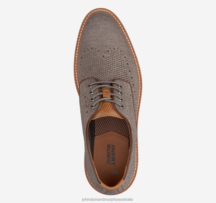 Shoes Gray Knit XB6RX44 Johnston & Murphy Men Upton Knit Wingtip - Image 2