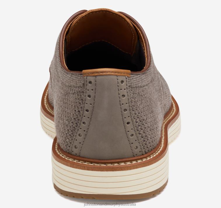 Shoes Gray Knit XB6RX44 Johnston & Murphy Men Upton Knit Wingtip - Image 3