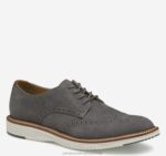 Shoes Gray Nubuck XB6RX245 Johnston & Murphy Men Upton Embossed Wingtip