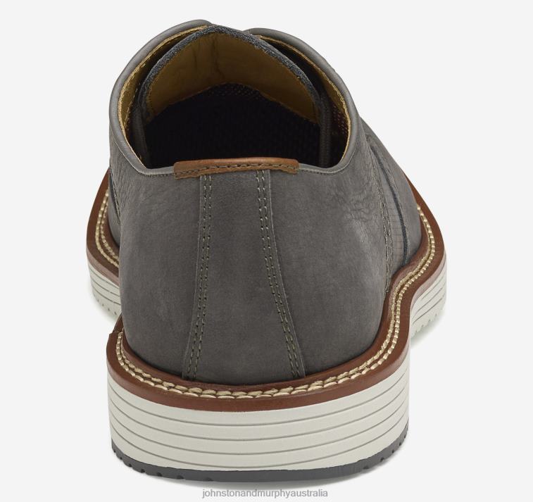 Shoes Gray Nubuck XB6RX245 Johnston & Murphy Men Upton Embossed Wingtip - Image 3