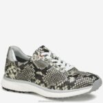 Shoes Gray Snake-Embossed Waterproof Calfskin XB6RX1253 Johnston & Murphy Women XC4 H2-Luxe Hybrid