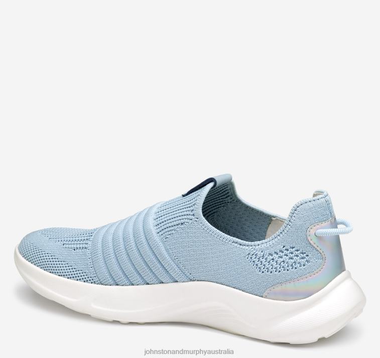 Shoes Light Blue Knit XB6RX1190 Johnston & Murphy Women Escape Knit Slip-On - Image 2