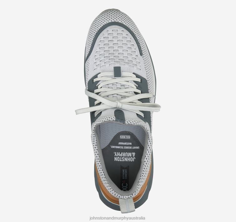 Shoes Light Gray Knit/Full Grain XB6RX5 Johnston & Murphy Men XC4 TR1-Sport Hybrid - Image 2