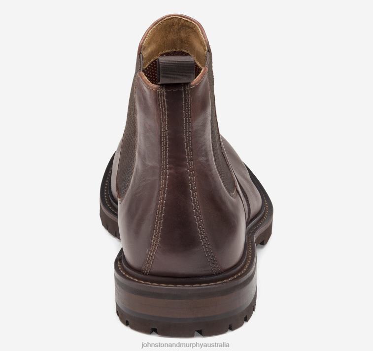 Shoes Mahogany Full Grain XB6RX310 Johnston & Murphy Men Barrett Chelsea Boot - Image 3