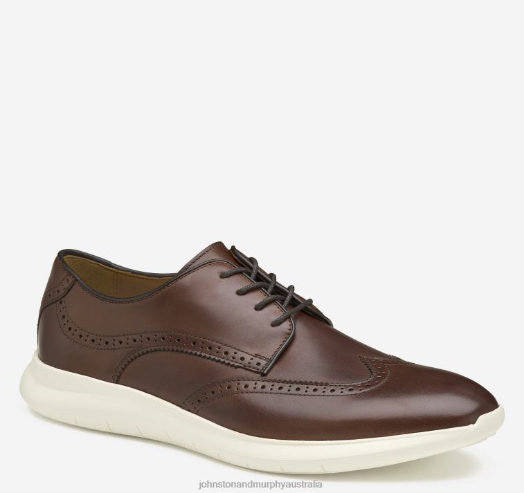 shoes_mahogany_full_grain_xb6rx333_johnston_murphy_men_hennings_wingtip.jpg Shoes Mahogany Full Grain XB6RX333 Johnston & Murphy Men Hennings Wingtip - Image 1
