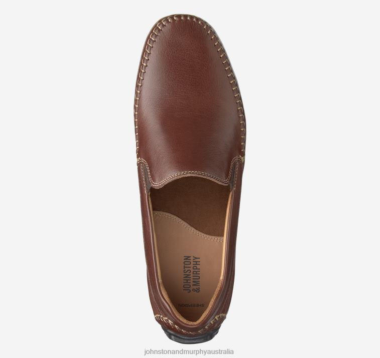 Shoes Mahogany Full Grain XB6RX60 Johnston & Murphy Men Cort Whipstitch Venetian - Image 2