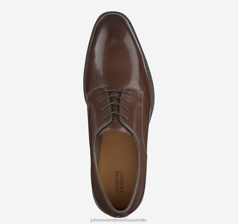 Shoes Mahogany Italian Calfskin XB6RX193 Johnston & Murphy Men Meade Plain Toe - Image 2
