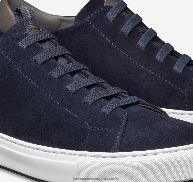 Shoes Navy English Suede XB6RX376 Johnston & Murphy Men Anson Lace-to-Toe - Image 5