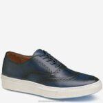 Shoes Navy Full Grain XB6RX359 Johnston & Murphy Men Hollins Wingtip