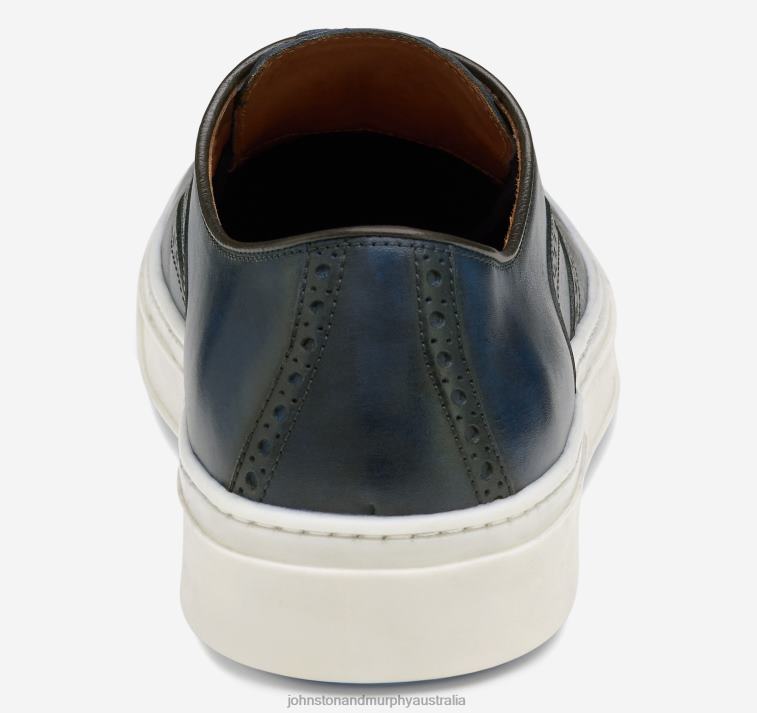 Shoes Navy Full Grain XB6RX359 Johnston & Murphy Men Hollins Wingtip - Image 3