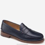 Shoes Navy Full Grain XB6RX362 Johnston & Murphy Men Halstead Penny