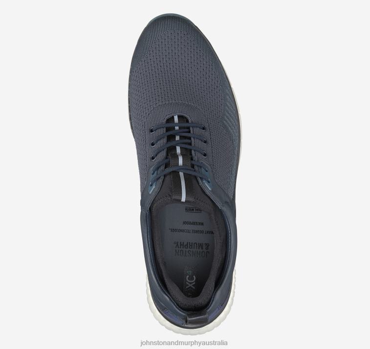 Shoes Navy Knit/Navy Full Grain XB6RX227 Johnston & Murphy Men XC4 H2-Sport Hybrid Knit U-Throat - Image 2