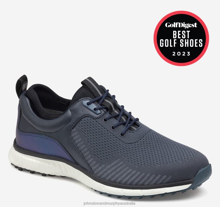 Shoes Navy Knit/Navy Full Grain XB6RX227 Johnston & Murphy Men XC4 H2-Sport Hybrid Knit U-Throat - Image 1