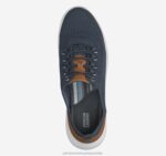 Shoes Navy Knit XB6RX1334 Johnston & Murphy Boy Big Kid Amherst Knit U-Throat - Image 2