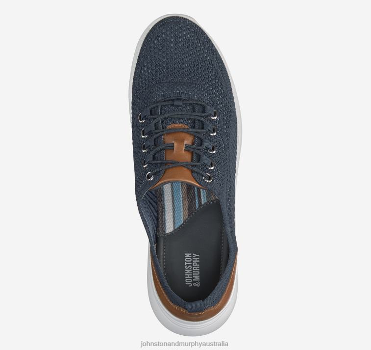 Shoes Navy Knit XB6RX1334 Johnston & Murphy Boy Big Kid Amherst Knit U-Throat - Image 2