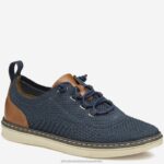 Shoes Navy Knit XB6RX1343 Johnston & Murphy Boy Little Kid McGuffey Knit U-Throat