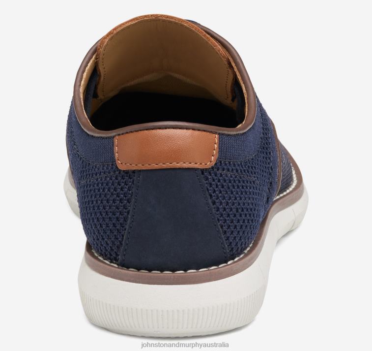 Shoes Navy Knit XB6RX1349 Johnston & Murphy Boy Big Kid Holden Knit Wingtip - Image 3