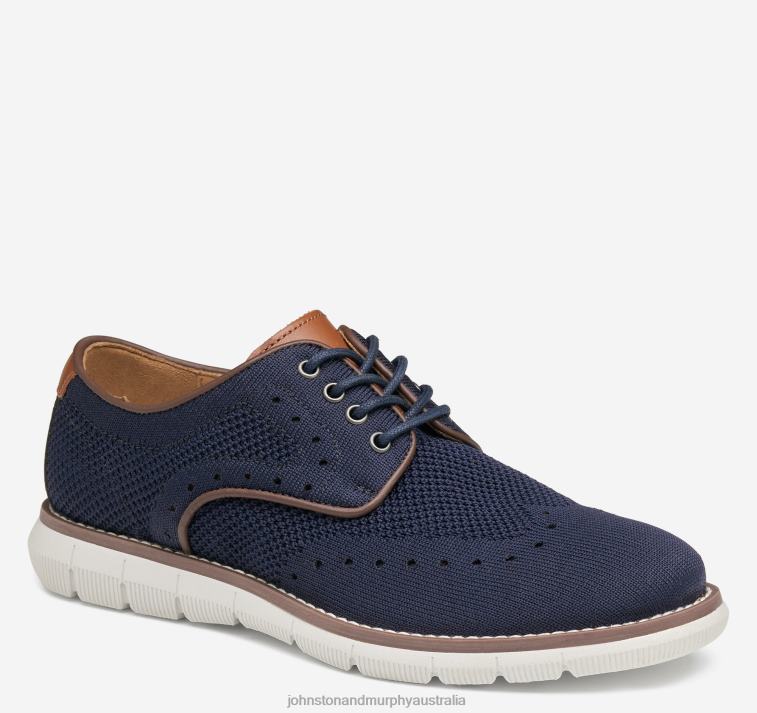shoes_navy_knit_xb6rx1349_johnston_murphy_boy_big_kid_holden_knit_wingtip.jpg Shoes Navy Knit XB6RX1349 Johnston & Murphy Boy Big Kid Holden Knit Wingtip - Image 1