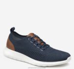 Shoes Navy Knit XB6RX1 Johnston & Murphy Men Amherst Knit U-Throat